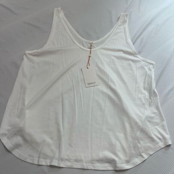 NWT Quince White Sleeveless Tank Top Size XL New - Picture 1 of 7